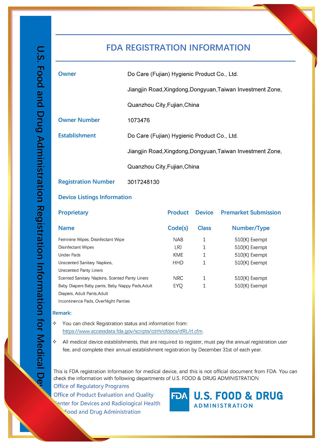 Food and Drug Administration