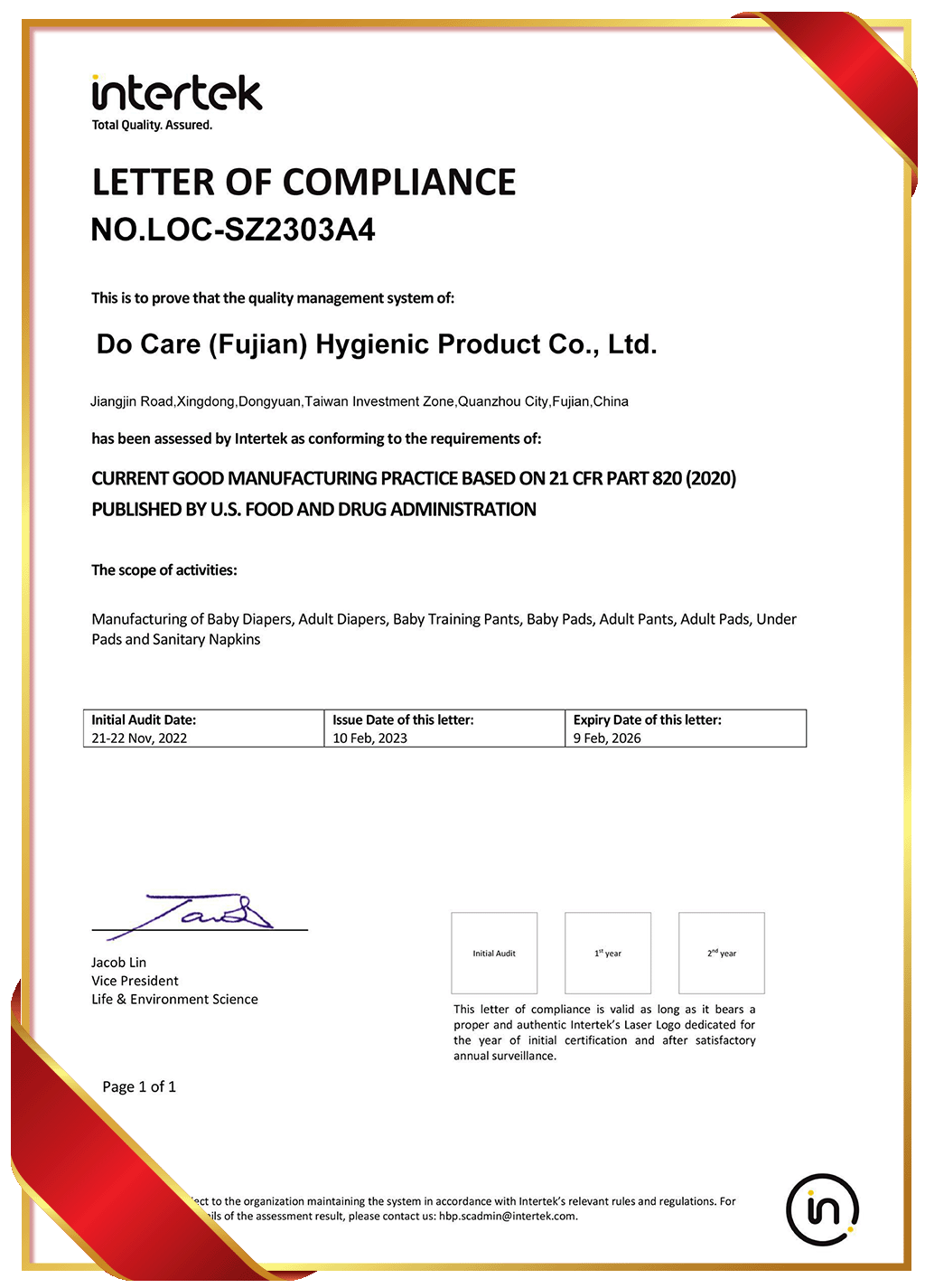 Good Manufacturing Practice