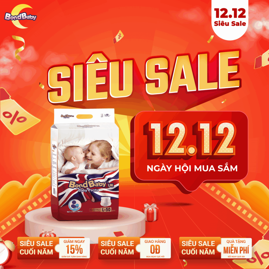 Siêu sale 12.12 bỉm Bondbaby UK - True Clean | Tã bỉm Bonbaby, Bỉm Bondbaby UK - True Clean, Bỉm Bonbaby Cá Heo